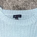 Uk2la Blue Crew Neck Sweater with Ribbed Texture Photo 1