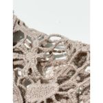 Umgee Crochet Knit Top Cream Beige Medium Bohemian Cottagecore 3/4 Sleeve Photo 8