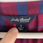 Lucky Brand Size Small Shirt Dress Lightweight Flannel Plaid Button Front Shift Photo 1