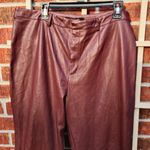 Marc New York  Faux Leather Burgundy Pants Size 16 Photo 1