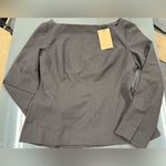 MM.LaFleur M.M. LaFleur The Rivka Top Washable Wool Twill Shirt in Haze Photo 1