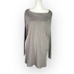 Michael Stars Galvan Sweater Womens Med Gray Wool Cashmere Long Sleeve Boat Neck Photo 2