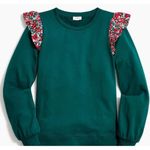 J.Crew Floral Ruffle Sweatshirt Size XS Photo 1