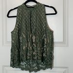 Love, Fire  Olive Lace Overlay Swing Tank Medium Photo 1