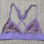 PINK - Victoria's Secret Pink Lavender Triangle Lace Bralette with Lace Details Photo 0