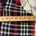CHAPS  women’s size large holiday sleeveless vest black red white plaid full zip Photo 3