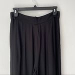 Black Halo  High Rise Black Pleat Front Wide Flare Leg Dress Pants size 6 Photo 4
