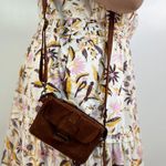 Harbour 2nd Luna Crossbody Leather Convertible Bag Brown Purse Photo 0