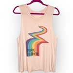 Daydreamer new ☺︎︎ Pink Floyd Rainbow Muscle Tee Tank ☺︎ Light Pink ☺︎ Small Photo 12