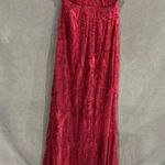 Hello Molly NEW East Atlanta Wine red Maxi Dress Xs Lace Peekaboo Sexy Dress Photo 4