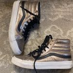Vans Unisex  metallic gold high top skate shoe Photo 2