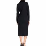 WAYF  Morgan Button-Front Knit Sweater Midi Dress Black Size Medium NEW Photo 3