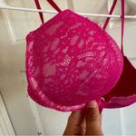 Victoria's Secret Victoria’s Secret Very Sexy bright pink lace push up bra size 32D Photo 2