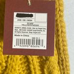 Mossimo Supply Co. Yellow Cable Knit Scarf Fringe Tassel Acrylic Winter NWT Photo 2
