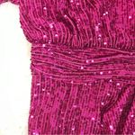 Eliza J  Hot Pink Sequin Long‎ Sleeve Mini Dress Formal Cocktail Party Size 6 New Photo 7