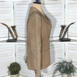 Vintage Y2K Suede Leather Blazer Coat Camel Brown M Tan Size M Photo 14