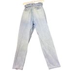 American Eagle  Outfitters High Rise Mom Jeans Womens 4 Belted Paperbag Waist Photo 2