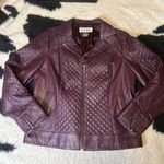 Bradley Bayou Leather Jacket Purple Size M Photo 0