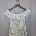 superdown Revolve  Samantha White Lace Off The Shoulder Mini Dress size Small $70 Photo 4