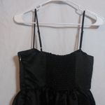 Future Collective Holiday Sweetheart Bubble Satin Midi Dress Black Classic Sz S Photo 6