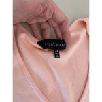 Ming Wang Pink Satin Color Black Abstract Knit Short-sleeved Mini Shift Dress 2X Photo 5