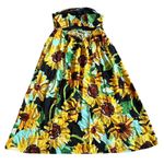 Maeve x Anthropologie Sunflower Print Dress Floral Strapless Cutout Back Small Photo 7