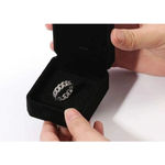 Boutique 8mm Iced White Gold‎ Plated Sterling Cuban Chain Ring, Adjustable Photo 6