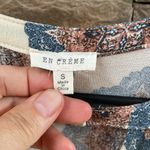 En Crême En Creme size Small boho spring summer dress medallion print cream blue mini Photo 2