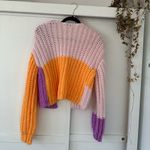 Wild Fable color block chunky knit cardigan Photo 3