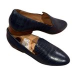 Jack Rogers Audrey Croc Embossed Casual Midnight Navy Blue Loafers Shoes Photo 0