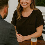 Faded Glory  Women Small Pocket Tee Brown T-shirt Midi Dress Skater Casual Cotton Photo 0