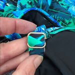 Lands' End Lands Ends One Piece Swimsuit Swim dress blue green tropical size L NWOT Photo 3