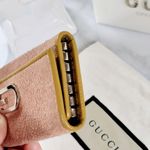 Gucci Pink Suede Leather 6 Key Holder Photo 3
