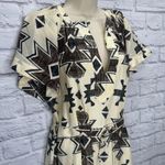 Maria Cher Formosa Carol Short Dress Mix 1 Cream Green Size L Aztec Tie Belt Brown Size L Photo 2