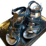 Sam Edelman Design SE Boutique Pewter Chrome & Black Strappy Platform Wedges Photo 1