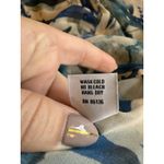 Bryn Walker  Blouse Womens 3X Blue Ivory Abstract Ruffle Sleeve Made USA Sheer Photo 4