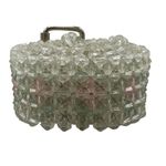 Vintage Y2K One Size Clear Beaded Belt With Pink & Green Accents Photo 2