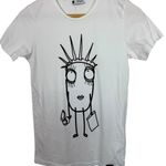 Quipster Women’s Lady Liberty Crewneck Tee in White/Black XS White Photo 7