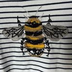 Joules Long Sleeve Top Size US 8 White Black Striped Breton Boat Neck Nautical Photo 4