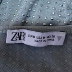 ZARA  Women's Gray Rhinestone Sleeveless Open Back Tank Bodysuit Top Size S Photo 4