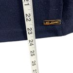 St. John Sport Santana Knit Sweater Jacket M Blue Striped Collar Full Zip Luxury Photo 12