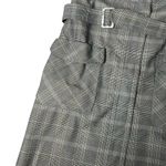 DONALD BROOKS For Main Street Plaid Trench Coat Belted Epaulets Fits Size Small Gray Photo 8