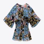 ZARA NWT Multicolored Patchwork Floral Printed Shorts Romper Bloggers Fav Photo 10