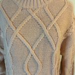 Gap Peach Mock Neck Cable Knit Sweater size L Photo 3