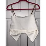 ZARA - OYSTER WHITE TOP WITH GOLD CHAIN STRAPS Photo 5
