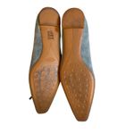 Tod's Bowed Eye Moc Suede Loafer Flats Pale Blue Women's Size 37.5 Photo 3