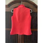 Liz Claiborne JACKET by Crazy Horse  Deep Red  Sleeve  Less Button Up Women’s Shi Photo 1