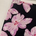 The Limited  Floral Skirt Size 2 Y2K Black Pink Flower Print Pencil Ruffle Hem Photo 4