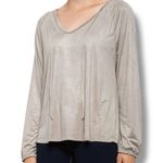 NWOT Dylan by True Grit Women's Glacier Luxe Suede Knit Shirt Size L Size L Photo 2