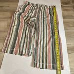 Beach Lunch Lounge Womens Pants Size L Stripe Linen Crop Wide Leg Photo 8